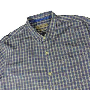 Tommy Bahama Silk Plaid Check Casual Short Sleeve Button Up Shirt XXL